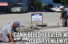 Canik Belediye Evleri’nde yollar yenileniyor