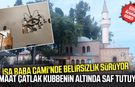 Samsun'da cemaat çatlak kubbenin altında saf tutuyor