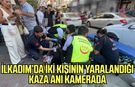 İlkadım'da yaşlı kadın ile torununa otomobilin çarptığı anlar kamerada
