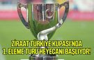 Ziraat Türkiye Kupası'nda 1. eleme turu heyecanı başlıyor!