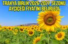 Trakya Birlik 2026-2027 sezonu ayçiçeği fiyatını belirledi