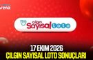 17 Ekim 2026 Çılgın Sayısal Loto sonuçları açıklandı