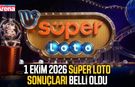 1 Ekim 2026 Süper Loto sonuçları belli oldu