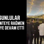 Samsun'da tente kazası eğlenceye engel olamadı