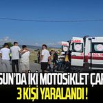 Samsun’da iki motosiklet çarpıştı 3 kişi yaralandı