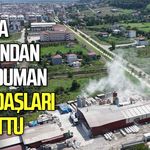 Fabrika bacasından çıkan duman vatandaşları korkuttu