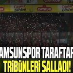 Samsunspor taraftarı Rize’de tribünleri salladı