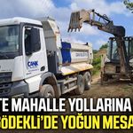 Canik’te mahalle yollarına bakım! Gödekli’de yoğun mesai