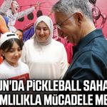 Samsun'da pickleball sahasında bağımlılıkla mücadele mesajı