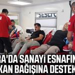 Bafra'da sanayi esnafı hayat kurtarmak için kan verdi