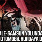 Kırıkkale-Samsun yolunda takla atan otomobil hurdaya döndü