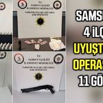Samsun'da 4 ilçede uyuşturucu operasyonu: 11 gözaltı
