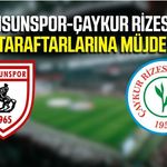 Samsunspor-Çaykur Rizespor maçı öncesi taraftara müjde!