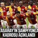 Galatasaray’ın Şampiyonlar Ligi kadrosu açıklandı