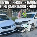 Samsun’da kontrolden çıkan otomobil karşı şeride daldı: 2 yaralı