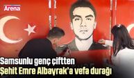 Samsunlu genç çiftten Şehit Emre Albayrak’a vefa durağı