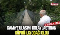 Camiye ulaşımı kolaylaştıran köprü ilgi odağı oldu