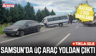 Samsun’da feci kaza! Üç araç yoldan çıktı