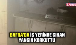 Bafra’da iş yerinde çıkan yangın korkuttu