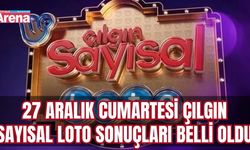 27 Aralık Cumartesi Çılgın Sayısal Loto sonuçları belli oldu