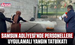 Samsun Adliyesi’nde personellere uygulamalı yangın tatbikatı