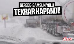 Gerede-Samsun yolu kar nedeniyle kapandı
