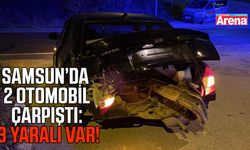 Samsun'da iki otomobil çarpıştı!