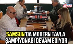 Samsun Atakum’da modern tavla şampiyonası devam ediyor