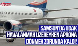 Samsun'da uçak havalanmak üzereyken aprona dönmek zorunda kaldı
