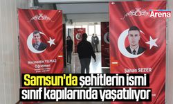 Samsun'da şehitlerin ismi sınıf kapılarında yaşatılıyor