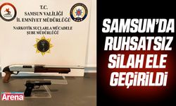 Samsun'da ruhsatsız silah ele geçirildi