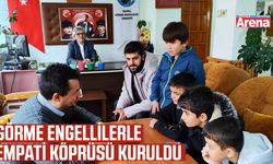 Öğrencilerinden görme engellilere anlamlı ziyaret