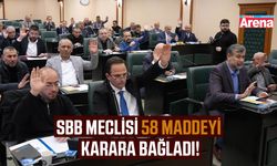 SBB Meclisi 58 maddeyi karara bağladı