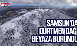 Samsun’da Dürtmen Dağı beyaza büründü