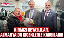 Kırmızı beyazlılar, Almanya'da çiçeklerle karşılandı