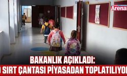 Bakanlık açıkladı: O sırt çantası piyasadan toplatılıyor
