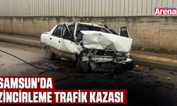 Samsun'da zincirleme trafik kazası: 3 yaralı