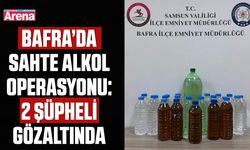 Bafra’da sahte alkol operasyonu: 2 şüpheli gözaltında