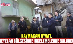 Kaymakam Ayvat, heyelan bölgesinde incelemelerde bulundu