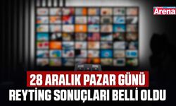 28 Aralık Pazar günü reyting sonuçları belli oldu