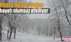 Havza’da kar yağışı hayatı olumsuz etkiliyor