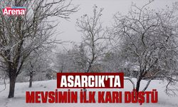 Asarcık'ta mevsimin ilk karı düştü