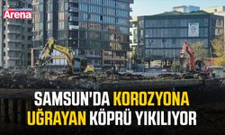 Samsun'da korozyona uğrayan köprü yıkılıyor