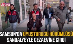 Samsun'da uyuşturucu hükümlüsü sandalyeyle cezaevine girdi