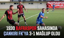 1930 Bafraspor sahasında Çankırı FK’ya 3-1 mağlup oldu