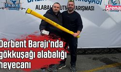Derbent Barajı’nda gökkuşağı alabalığı heyecanı