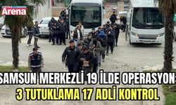 Samsun merkezli 19 ilde operasyon: 3 tutuklama 17 adli kontrol
