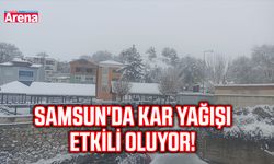 Samsun'da kar yağışı etkili oluyor!