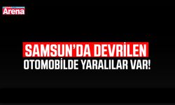 Samsun’da devrilen otomobildeki 2 kişi yaralandı