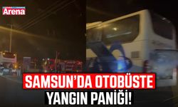 Samsun’da otobüste yangın paniği!